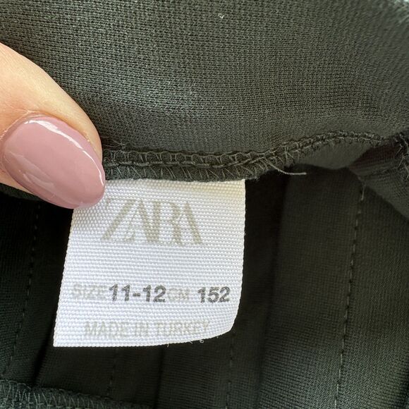 Zara Skirt Girls Size 11-12 Green Pleated School Uniform California Badge Youth - Picture 7 of 9